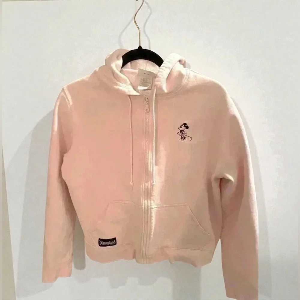 Disneyland Disney Pink Official Zip Up Hoodie with Minnie Mouse - XL ⭐️